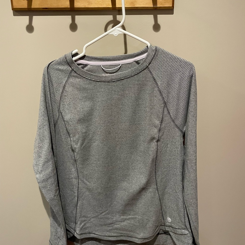 Avalanche Gray and Pink Striped Top